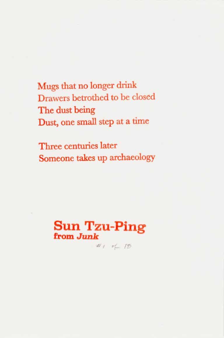 from ‘Junk’ – Sun Tzu-Ping
